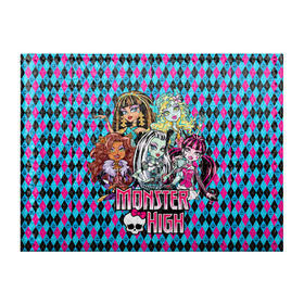 Обложка для студенческого билета с принтом Monster High в Санкт-Петербурге, натуральная кожа | Размер: 11*8 см; Печать на всей внешней стороне | монстер хай