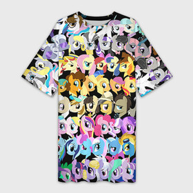 Платье-футболка 3D с принтом My Little Pony в Санкт-Петербурге,  |  | friendship is magic | mlp | my little pony | pinky pie | pony | swag | дружба | литл пони | мой маленький пони | пони | поняши | поняшки | сваг | свэг | чудо