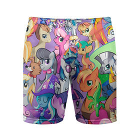 Мужские шорты 3D спортивные с принтом My Little Pony в Санкт-Петербурге,  |  | friendship is magic | mlp | my little pony | pinky pie | pony | swag | дружба | литл пони | мой маленький пони | пони | поняши | поняшки | сваг | свэг | чудо