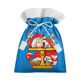 Подарочный 3D мешок с принтом Дед мороз в Санкт-Петербурге, 100% полиэстер | Размер: 29*39 см | Тематика изображения на принте: happy new year | new year | santa | santa claus | дед мороз | новый год | с новым годом | санта клаус | снежинки