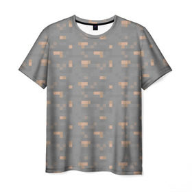 Мужская футболка 3D с принтом Железная руда в Санкт-Петербурге, 100% полиэфир | прямой крой, круглый вырез горловины, длина до линии бедер | железнаяруда | железо | необычная текстура железной руды будь оригиналенмаинкрафт | руда