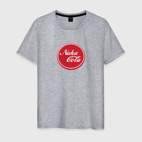 Мужская футболка хлопок с принтом Nuka Cola в Санкт-Петербурге, 100% хлопок | прямой крой, круглый вырез горловины, длина до линии бедер, слегка спущенное плечо. | bethesda | fallout | game | rpg | shelter | кола | лэйбл напиткаcola