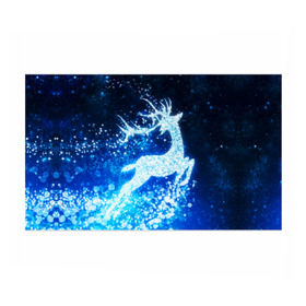 Бумага для упаковки 3D с принтом Новогодний олень в Санкт-Петербурге, пластик и полированная сталь | круглая форма, металлическое крепление в виде кольца | Тематика изображения на принте: christmas | deer | год | рождество