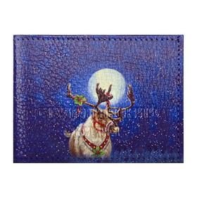 Обложка для студенческого билета с принтом Christmas deer в Санкт-Петербурге, натуральная кожа | Размер: 11*8 см; Печать на всей внешней стороне | Тематика изображения на принте: 2016 | christmas | deer | год | новогодний | новый | олень | рождественский | с новым годом