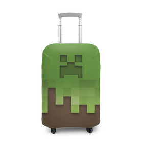 Чехол для чемодана 3D с принтом Minecraft edition в Санкт-Петербурге, 86% полиэфир, 14% спандекс | двустороннее нанесение принта, прорези для ручек и колес | creeper | minecraft