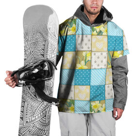 Накидка на куртку 3D с принтом Лоскутное шитьё в Санкт-Петербурге, 100% полиэстер |  | Тематика изображения на принте: лоскут | одежда | текстура | ткань | шитьё