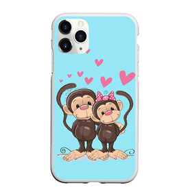 Чехол для iPhone 11 Pro матовый с принтом Обезьянки в Санкт-Петербурге, Силикон |  | 2016 | год | любовь | мартышка | новый | обезьяна | с новым год
