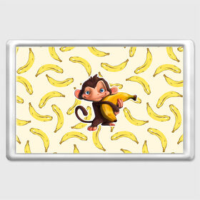 Магнит 45*70 с принтом Обезьяна с бананом в Санкт-Петербурге, Пластик | Размер: 78*52 мм; Размер печати: 70*45 | Тематика изображения на принте: мартышка | обезьяна