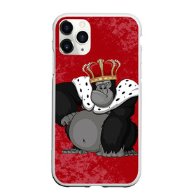 Чехол для iPhone 11 Pro матовый с принтом Обезьяна король в Санкт-Петербурге, Силикон |  | 2016 | год | король | корона | мартышка | новый | обезьяна | с новым год