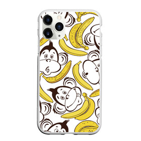 Чехол для iPhone 11 Pro матовый с принтом Обезьянки и бананы в Санкт-Петербурге, Силикон |  | Тематика изображения на принте: банан