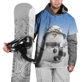 Накидка на куртку 3D с принтом Снеговик в Санкт-Петербурге, 100% полиэстер |  | 2016 | winter | год | зима | мартышка | новогодний | новый | обезьяна | обезьянка | подарок | с новым годом | снег | снеговик