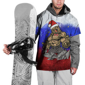 Накидка на куртку 3D с принтом Медведь в Санкт-Петербурге, 100% полиэстер |  | Тематика изображения на принте: 2016 | год | медведь | мишка | новогодний | новый | патриот | россия | русский | с новым годом | сила | флаг