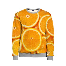 Детский свитшот 3D с принтом Апельсинчик в Санкт-Петербурге, 100% полиэстер | свободная посадка, прямой крой, мягкая тканевая резинка на рукавах и понизу свитшота | orange | апельсин | фрукты
