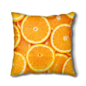 Подушка 3D с принтом Апельсинчик в Санкт-Петербурге, наволочка – 100% полиэстер, наполнитель – холлофайбер (легкий наполнитель, не вызывает аллергию). | состоит из подушки и наволочки. Наволочка на молнии, легко снимается для стирки | orange | апельсин | фрукты