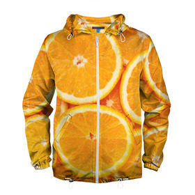 Мужская ветровка 3D с принтом Апельсинчик в Санкт-Петербурге, 100% полиэстер | подол и капюшон оформлены резинкой с фиксаторами, два кармана без застежек по бокам, один потайной карман на груди | orange | апельсин | фрукты