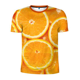 Мужская футболка 3D спортивная с принтом Апельсинчик в Санкт-Петербурге, 100% полиэстер с улучшенными характеристиками | приталенный силуэт, круглая горловина, широкие плечи, сужается к линии бедра | orange | апельсин | фрукты