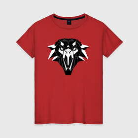 Женская футболка хлопок с принтом Griffin School - The Witcher в Санкт-Петербурге, 100% хлопок | прямой крой, круглый вырез горловины, длина до линии бедер, слегка спущенное плечо | 
