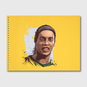 Альбом для рисования с принтом Ronaldinho в Санкт-Петербурге, 100% бумага
 | матовая бумага, плотность 200 мг. | football | ronaldinho | роналдиньо | футбол | футболист