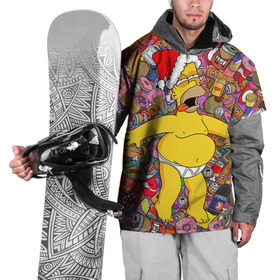 Накидка на куртку 3D с принтом Обжора Гомер в Санкт-Петербурге, 100% полиэстер |  | Тематика изображения на принте: гомер
