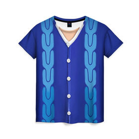 Женская футболка 3D с принтом Токийский Гуль в Санкт-Петербурге, 100% полиэфир ( синтетическое хлопкоподобное полотно) | прямой крой, круглый вырез горловины, длина до линии бедер | anime | ghoul | tokyo | tokyo ghoul | гуль | канеки | кофта | свитер