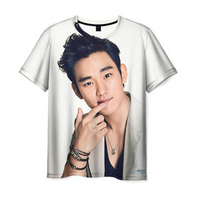 Мужская футболка 3D с принтом Ким Су Хён в Санкт-Петербурге, 100% полиэфир | прямой крой, круглый вырез горловины, длина до линии бедер | dramas | k pop | korea | kpop | дорамы | драмы | к поп | ким су хён | корея | кпоп | су хен