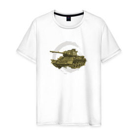 Мужская футболка хлопок с принтом Танк Т-34 в Санкт-Петербурге, 100% хлопок | прямой крой, круглый вырез горловины, длина до линии бедер, слегка спущенное плечо. | war | самый известный танк красной армии т 34
танки | ссср | т34 | техника