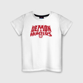 Детская футболка хлопок с принтом The Demon Hunters в Санкт-Петербурге, 100% хлопок | круглый вырез горловины, полуприлегающий силуэт, длина до линии бедер | 