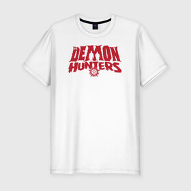 Мужская футболка премиум с принтом The Demon Hunters в Санкт-Петербурге, 92% хлопок, 8% лайкра | приталенный силуэт, круглый вырез ворота, длина до линии бедра, короткий рукав | Тематика изображения на принте: 