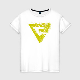 Женская футболка хлопок с принтом Witcher Quen sign в Санкт-Петербурге, 100% хлопок | прямой крой, круглый вырез горловины, длина до линии бедер, слегка спущенное плечо | 