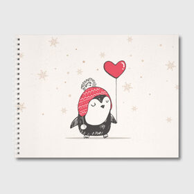 Альбом для рисования с принтом Пингвин с шариком в Санкт-Петербурге, 100% бумага
 | матовая бумага, плотность 200 мг. | пингвин