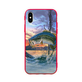 Чехол для Apple iPhone X силиконовый матовый с принтом Рыба в Санкт-Петербурге, Силикон | Печать на задней стороне чехла, без боковой панели | fishing | рыба | рыбак | рыбалка | туризм