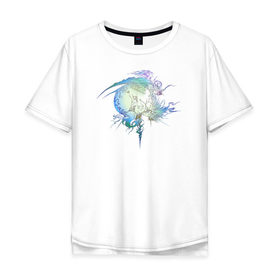 Мужская футболка хлопок Oversize с принтом final fantasy xiii logo в Санкт-Петербурге, 100% хлопок | свободный крой, круглый ворот, “спинка” длиннее передней части | final fantasy xiii logo финальная фантазия