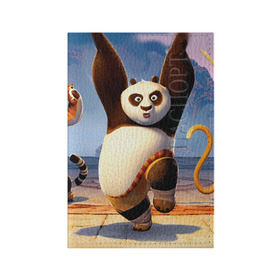 Обложка для паспорта матовая кожа с принтом Кунг фу панда в Санкт-Петербурге, натуральная матовая кожа | размер 19,3 х 13,7 см; прозрачные пластиковые крепления | kung fu | kung fu panda | panda | кунг фу | кунг фу панда | кунгфу | панда. кунг фу | по