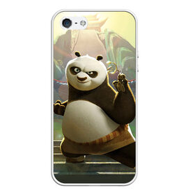Чехол для iPhone 5/5S матовый с принтом Кунг фу панда в Санкт-Петербурге, Силикон | Область печати: задняя сторона чехла, без боковых панелей | kung fu | kung fu panda | panda | кунг фу | кунг фу панда | кунгфу | панда. кунг фу | по