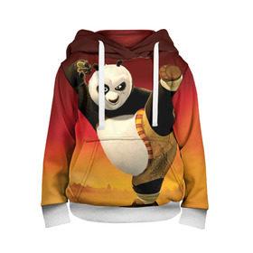Детская толстовка 3D с принтом Кунг фу панда в Санкт-Петербурге, 100% полиэстер | двухслойный капюшон со шнурком для регулировки, мягкие манжеты на рукавах и по низу толстовки, спереди карман-кенгуру с мягким внутренним слоем | Тематика изображения на принте: kung fu | kung fu panda | panda | кунг фу | кунг фу панда | кунгфу | панда. кунг фу | по