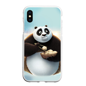 Чехол для iPhone XS Max матовый с принтом Кунг фу панда в Санкт-Петербурге, Силикон | Область печати: задняя сторона чехла, без боковых панелей | панда