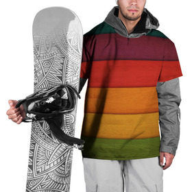 Накидка на куртку 3D с принтом Colored fence в Санкт-Петербурге, 100% полиэстер |  | Тематика изображения на принте: color | полосочки | цвет