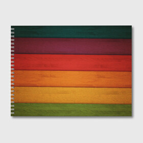 Альбом для рисования с принтом Colored fence в Санкт-Петербурге, 100% бумага
 | матовая бумага, плотность 200 мг. | Тематика изображения на принте: color | полосочки | цвет