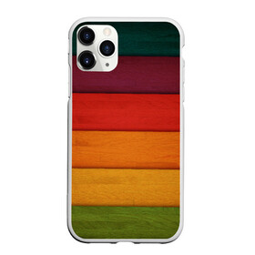 Чехол для iPhone 11 Pro матовый с принтом Colored fence в Санкт-Петербурге, Силикон |  | Тематика изображения на принте: color | полосочки | цвет