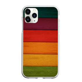 Чехол для iPhone 11 Pro Max матовый с принтом Colored fence в Санкт-Петербурге, Силикон |  | color | полосочки | цвет