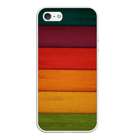 Чехол для iPhone 5/5S матовый с принтом Colored fence в Санкт-Петербурге, Силикон | Область печати: задняя сторона чехла, без боковых панелей | color | полосочки | цвет