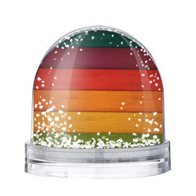 Снежный шар с принтом Colored fence в Санкт-Петербурге, Пластик | Изображение внутри шара печатается на глянцевой фотобумаге с двух сторон | color | полосочки | цвет