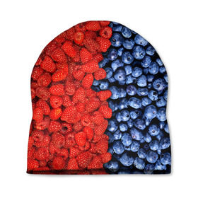 Шапка 3D с принтом Ягодка в Санкт-Петербурге, 100% полиэстер | универсальный размер, печать по всей поверхности изделия | Тематика изображения на принте: клубника | малина | черника | ягода | ягодка | ягодный