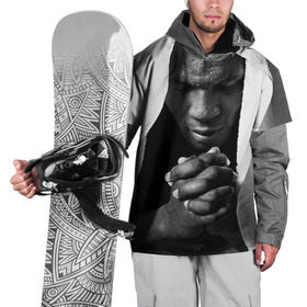 Накидка на куртку 3D с принтом Майк Тайсон в Санкт-Петербурге, 100% полиэстер |  | Тематика изображения на принте: бокс | тайсон