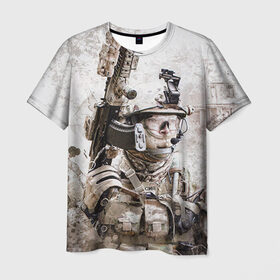 Мужская футболка 3D с принтом ФСБ Альфа в Санкт-Петербурге, 100% полиэфир | прямой крой, круглый вырез горловины, длина до линии бедер | армия | военный | рф | служба | стрелок | структура