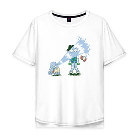 Мужская футболка хлопок Oversize с принтом Squirt-Fail в Санкт-Петербурге, 100% хлопок | свободный крой, круглый ворот, “спинка” длиннее передней части | Тематика изображения на принте: 