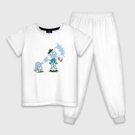 Детская пижама хлопок с принтом Squirt-Fail в Санкт-Петербурге, 100% хлопок |  брюки и футболка прямого кроя, без карманов, на брюках мягкая резинка на поясе и по низу штанин
 | 