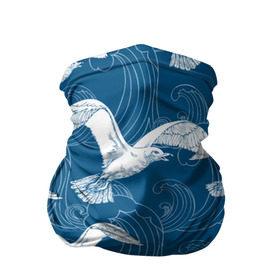 Бандана-труба 3D с принтом Чайки в Санкт-Петербурге, 100% полиэстер, ткань с особыми свойствами — Activecool | плотность 150‒180 г/м2; хорошо тянется, но сохраняет форму | Тематика изображения на принте: небо | полет | птицы | чайки
