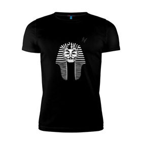 Мужская футболка премиум с принтом Pharaoh в Санкт-Петербурге, 92% хлопок, 8% лайкра | приталенный силуэт, круглый вырез ворота, длина до линии бедра, короткий рукав | black | rap | trap | рэп | скр | фара | фараон