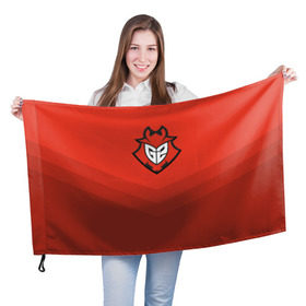 Флаг 3D с принтом G2 eSports в Санкт-Петербурге, 100% полиэстер | плотность ткани — 95 г/м2, размер — 67 х 109 см. Принт наносится с одной стороны | csgo | cyber | esports | g2 | team | г2 | ксго